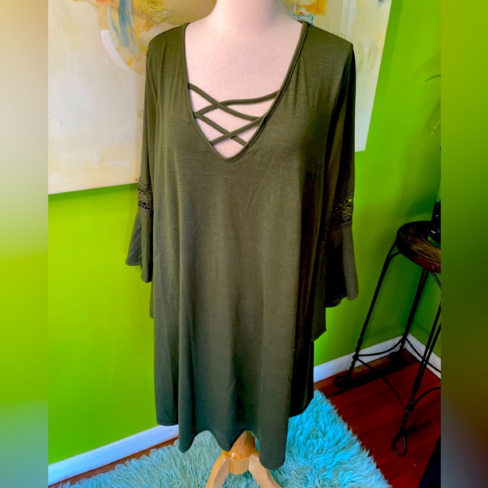Olive green dress